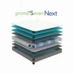 Схема слоёв ортопедического матраса Promo 7 с независимым пружинным блоком и многослойными наполнителями