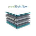 Схема слоёв ортопедического матраса Promo 8 с двойным независимым пружинным блоком и комбинированными наполнителями