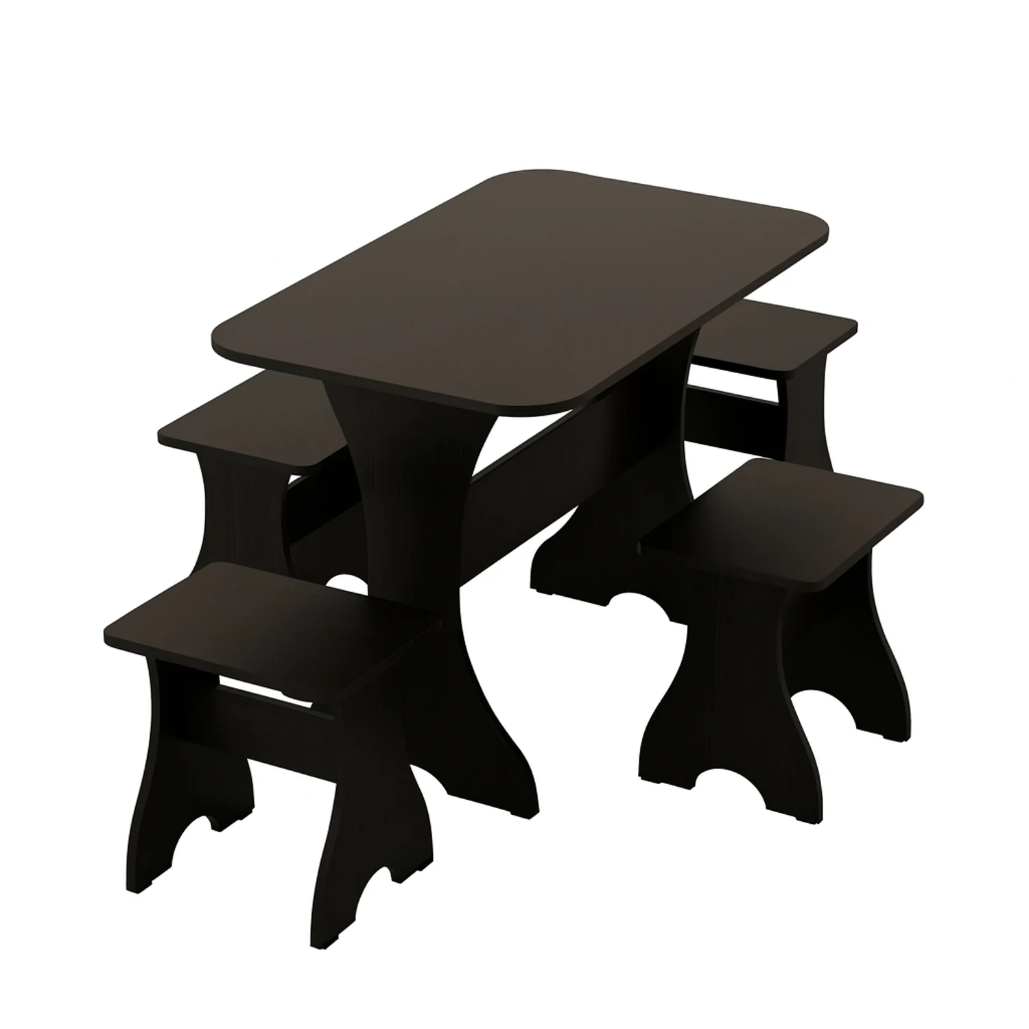 Обеденная группа из ЛДСП стол и 4 табурета венге Обеденная группа из ЛДСП стол и 4 табурета венге