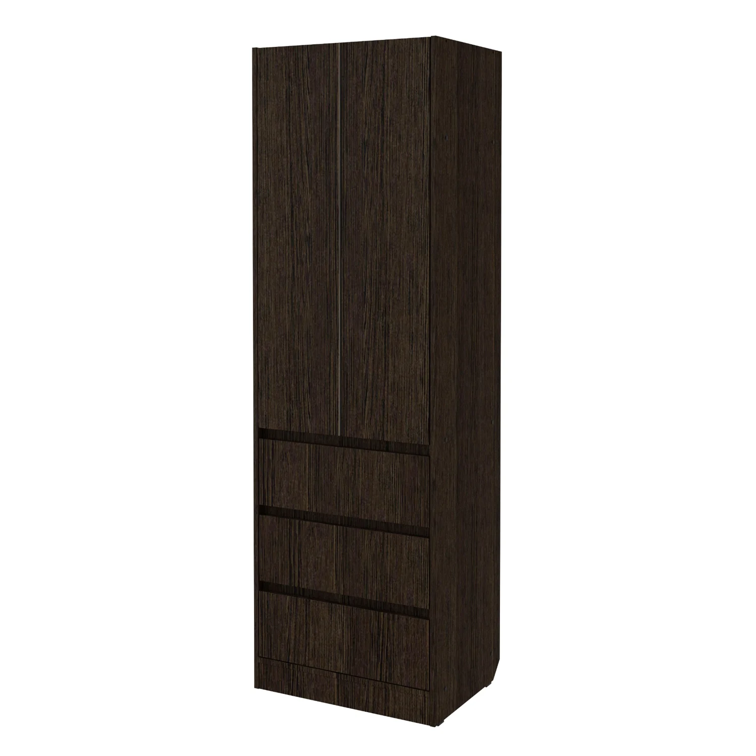 Шкаф комбинированный мини без ручек венге Комбинированный мини шкаф без ручек цвет венге