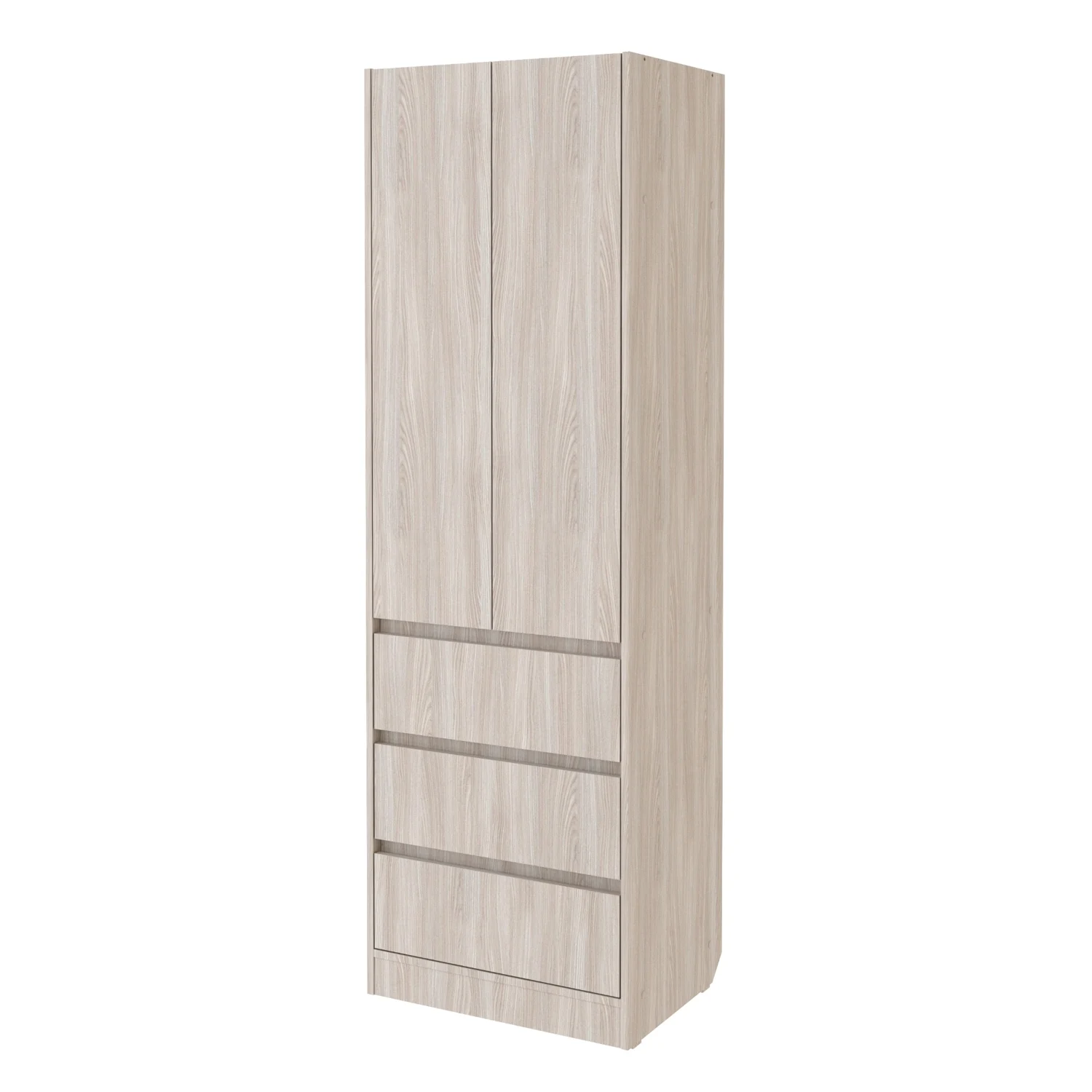 Шкаф комбинированный мини без ручек ясень шимо светлый Комбинированный мини шкаф без ручек цвет ясень шимо светлый