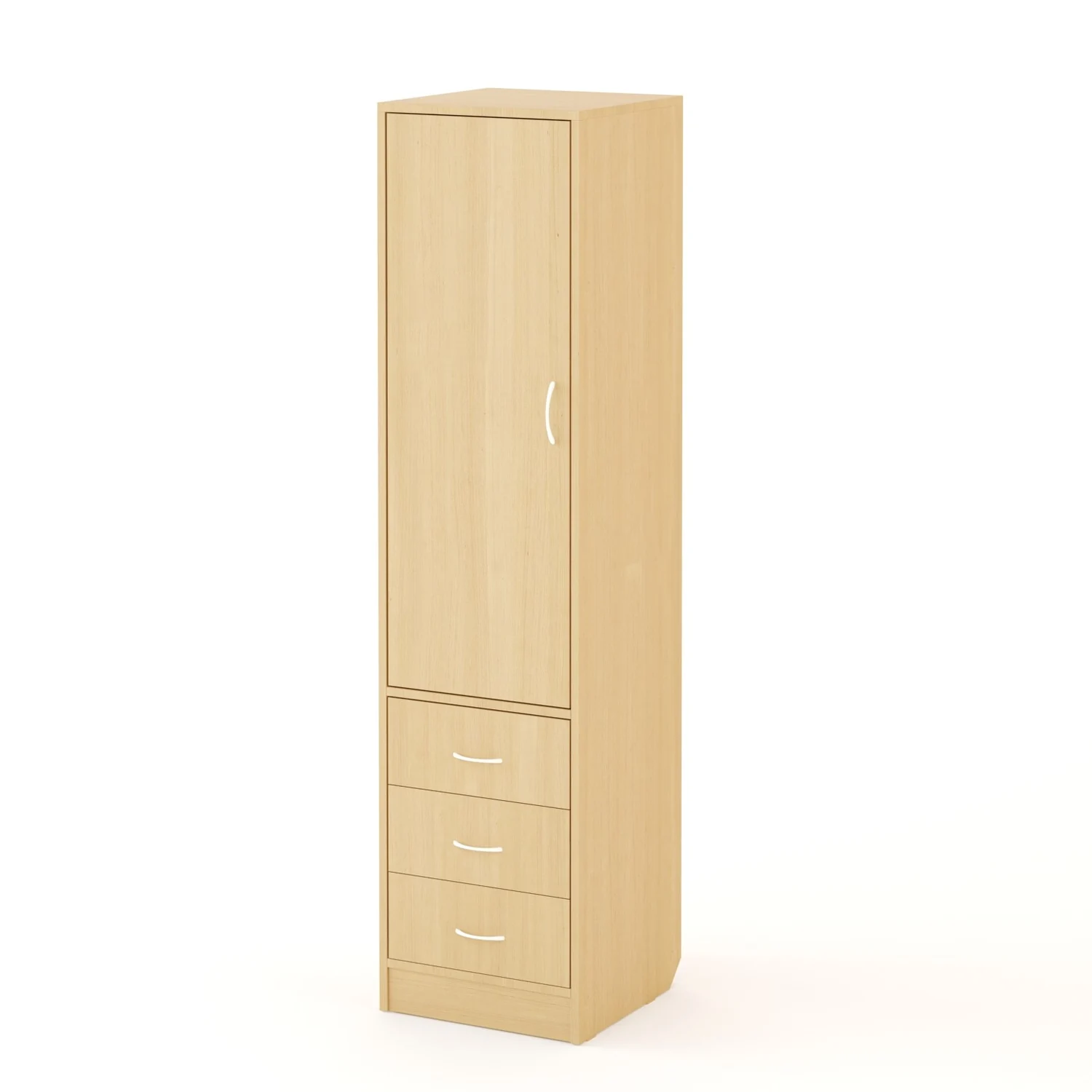 Шкаф одностворчатый с ящиками мини 1600 беленый дуб Одностворчатый шкаф с ящиками высота 1600 цвет беленый дуб