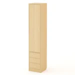 Одностворчатый шкаф с ящиками высота 2000 цвет беленый дуб