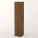 Одностворчатый шкаф с ящиками высота 2000 цвет орех темный