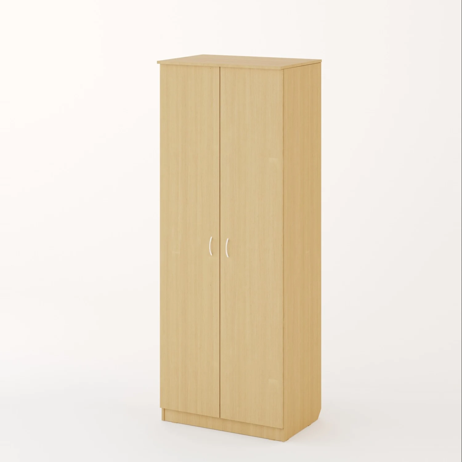 Шкаф распашной двухстворчатый с полками и штангой беленый дуб Распашной двухстворчатый шкаф с полками и штангой цвет беленый дуб