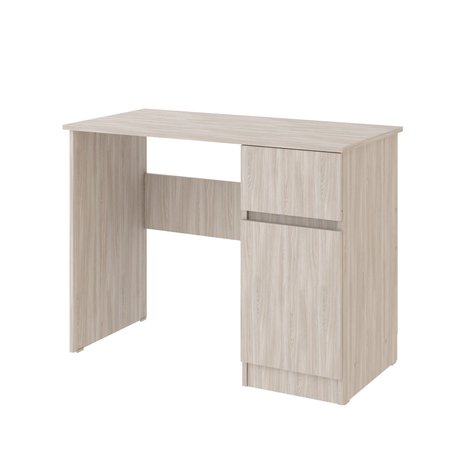 Стол письменный с тумбой ясень шимо светлый Письменный стол с тумбой цвет ясень шимо светлый