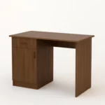 Письменный стол с ящиком и тумбой цвет орех темный