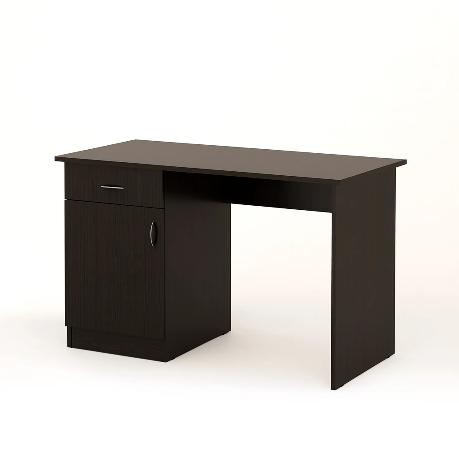 Стол письменный с ящиком и тумбой венге Письменный стол с ящиком и тумбой цвет венге