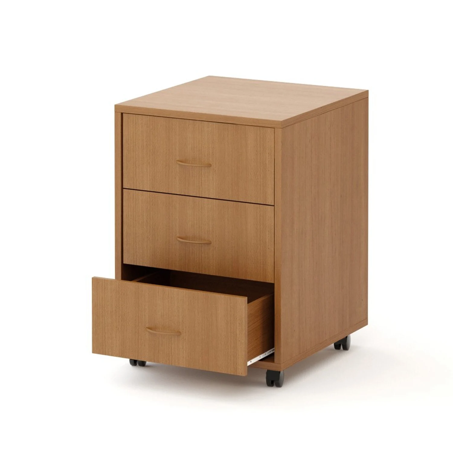 Тумба мобильная с ящиками бук темный Мобильная тумба с ящиками цвет бук темный Арвис