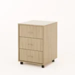 Мобильная тумба с ящиками цвет ясень шимо светлый