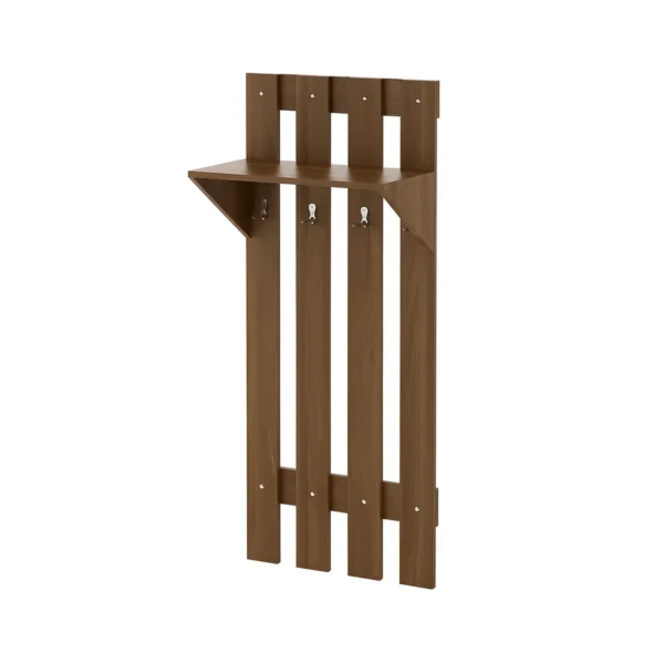 Настенная вешалка с полкой цвет орех темный Арвис