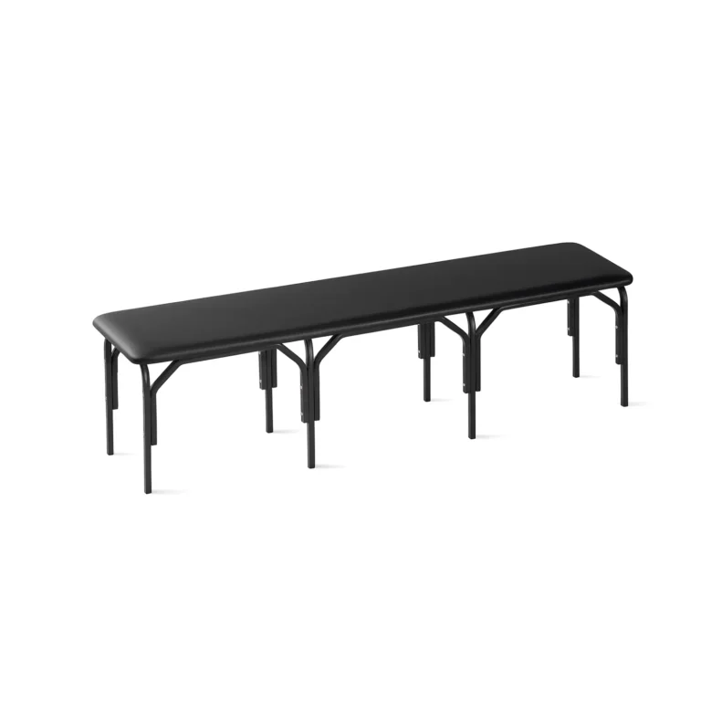 Мягкая банкетка на металлическом каркасе Б-3 цвет черный Арвис