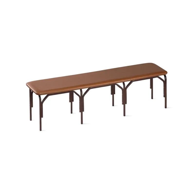 Мягкая банкетка на металлическом каркасе Б-3 цвет коричневый