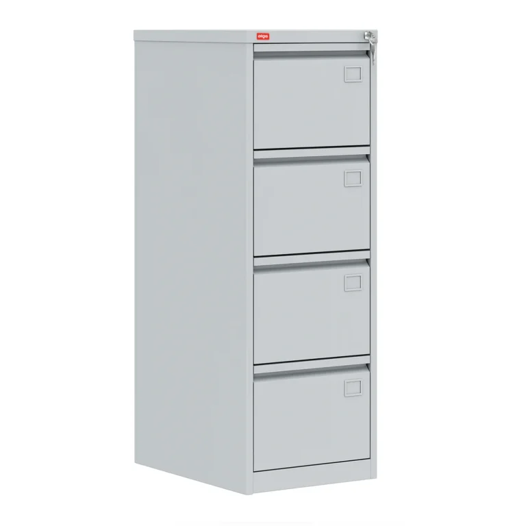 Картотечный металлический шкаф КР-4 Арвис — вид с закрытыми ящиками