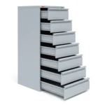 Картотечный металлический шкаф КР-7 Арвис — открытые выдвижные ящики