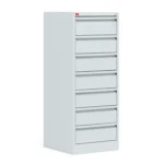 Картотечный металлический шкаф КР-7 Арвис — вид спереди, закрытые ящики