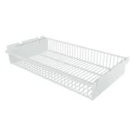 Выдвижная корзина ТИТАН-ГС — низкая, металлическая, белая