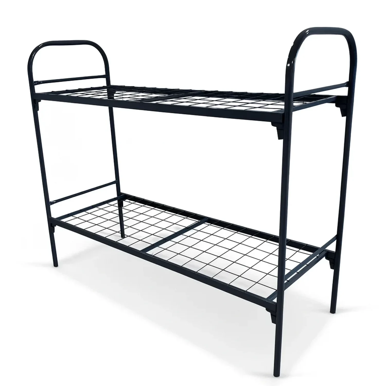 Кровать металлическая двухъярусная 700×1900 мм Кровать двухъярусная металлическая 700×1900 мм — общий вид, тёмно-графитовый каркас