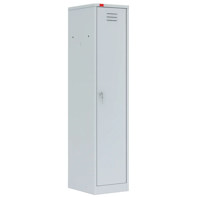 Односекционный металлический шкаф ШРМ-21 закрытый — светло-серый RAL 7035