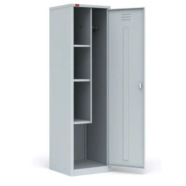 Металлический шкаф ШРМ-АК-У открытый — секции с полками и перекладиной
