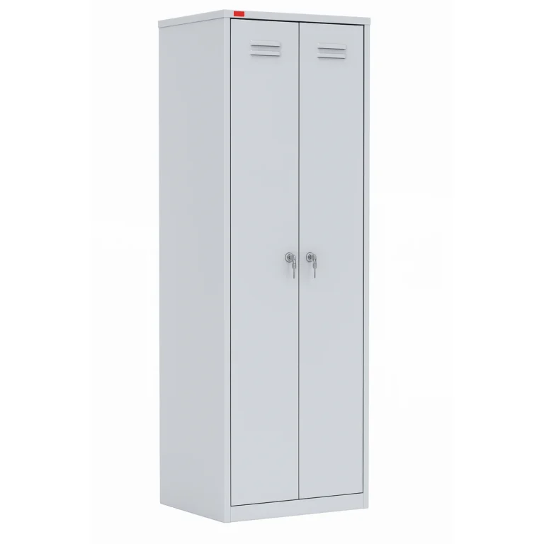 Двухсекционный металлический шкаф ШРМ-АК закрытый, цвет RAL 7035