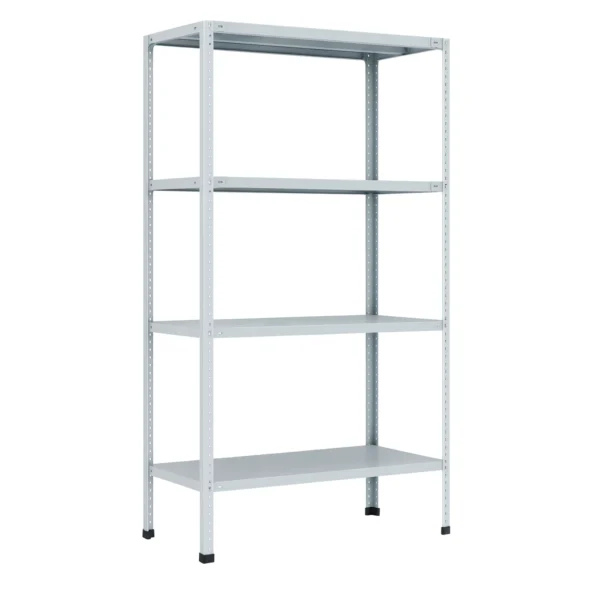 Металлический стеллаж МС-234 до 500 кг — прочный разборный стеллаж Арвис с 4 полками RAL 7035