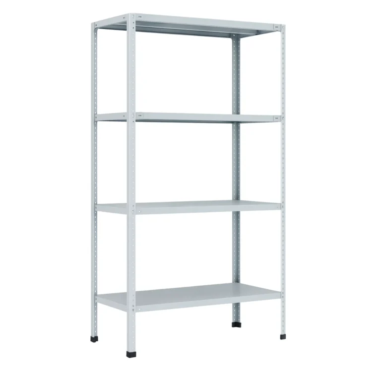 Металлический стеллаж МС-234 до 500 кг — прочный разборный стеллаж Арвис с 4 полками RAL 7035