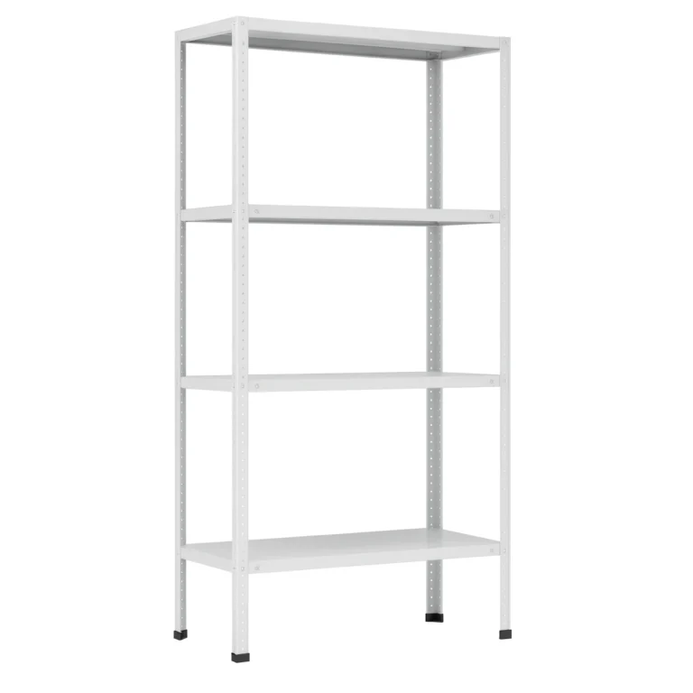 Металлический стеллаж МС-234 до 750 кг — усиленный стеллаж из стали RAL 7035 с регулируемыми полками