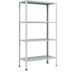 Металлический стеллаж МС-244 до 500 кг — прочная стальная конструкция с регулируемыми полками RAL 7035