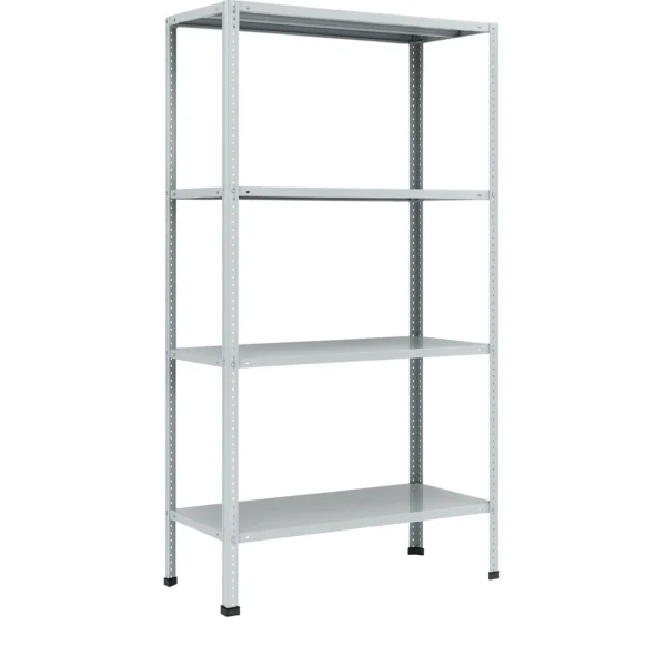 Металлический стеллаж МС-244 до 500 кг — прочная стальная конструкция с регулируемыми полками RAL 7035