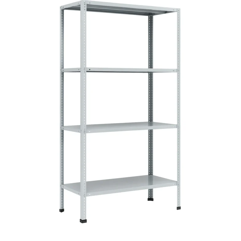 Металлический стеллаж МС-244 до 500 кг — прочная стальная конструкция с регулируемыми полками RAL 7035