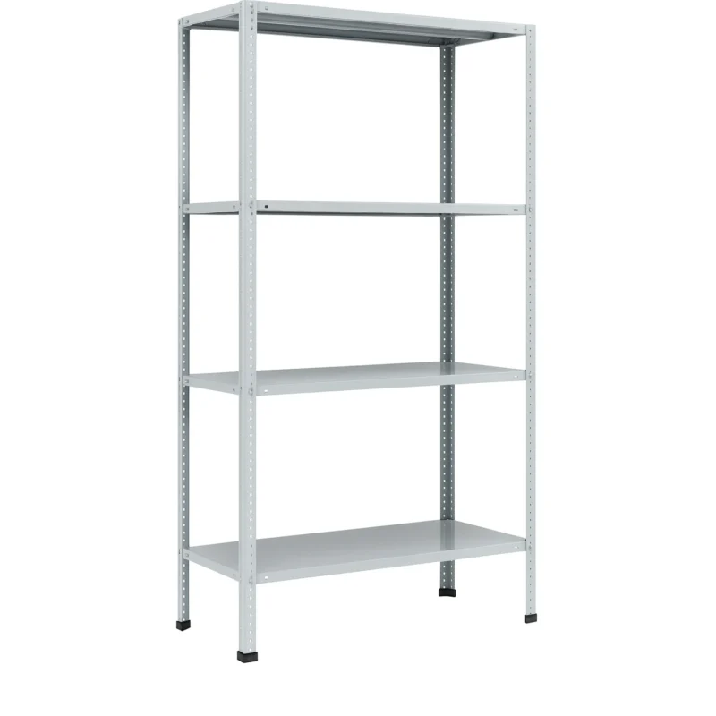 Металлический стеллаж МС-244 до 500 кг — прочная стальная конструкция с регулируемыми полками RAL 7035