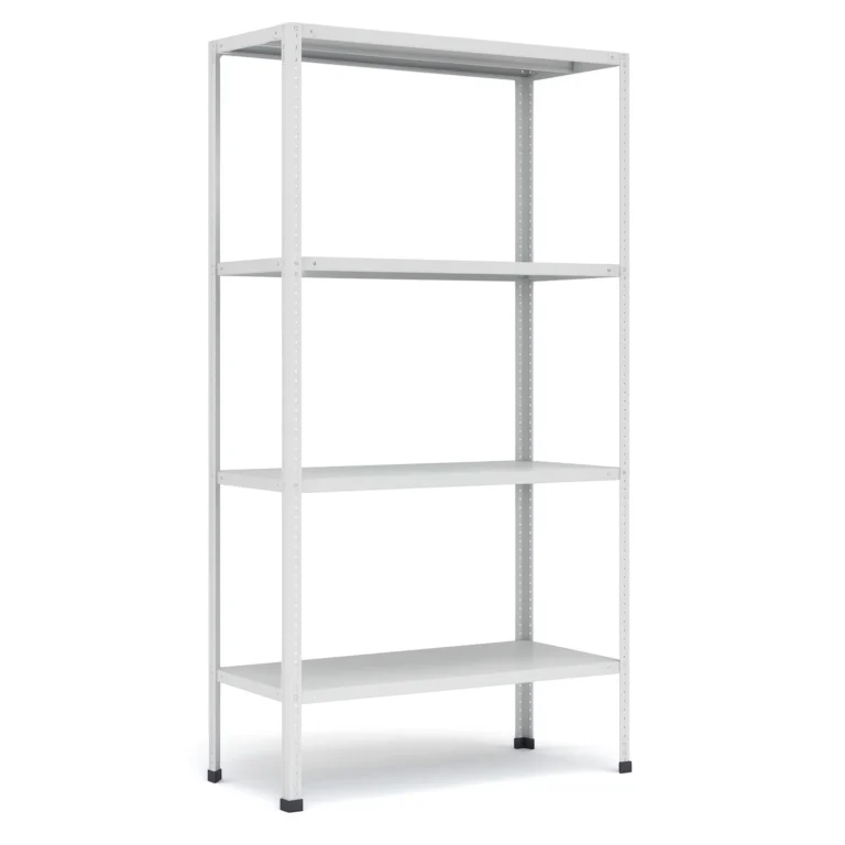 Металлический стеллаж МС-244 до 750 кг — усиленный стальной стеллаж с регулируемыми полками RAL 7035