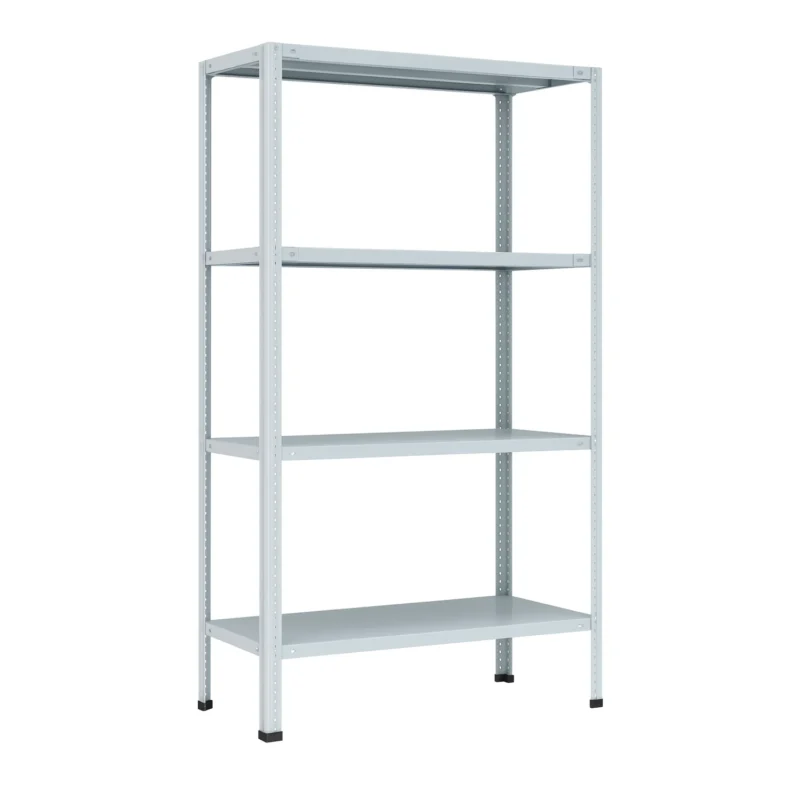 Металлический стеллаж МС-254 до 500 кг — разборная стальная конструкция с 4 полками RAL 7035