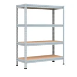 Металлический стеллаж МС-Т 15614-2.0 ТИТАН-МС с фанерными полками — нагрузка до 300 кг на полку