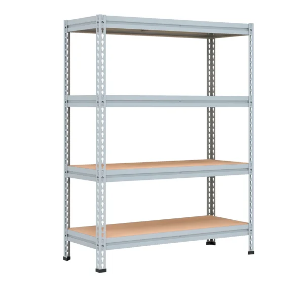 Металлический стеллаж МС-Т 15614-2.0 ТИТАН-МС с фанерными полками — нагрузка до 300 кг на полку