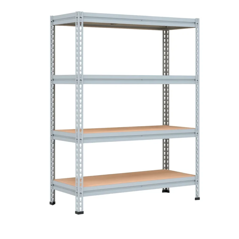Металлический стеллаж МС-Т 15614-2.0 ТИТАН-МС с фанерными полками — нагрузка до 300 кг на полку