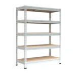 Металлический стеллаж МС-Т 15615-2.5 ТИТАН-МС с фанерными полками, высота 2500 мм