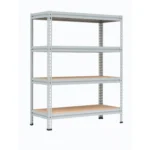 Металлический стеллаж МС-Т 15764-2.0 ТИТАН-МС с фанерными полками — прочный складской стеллаж