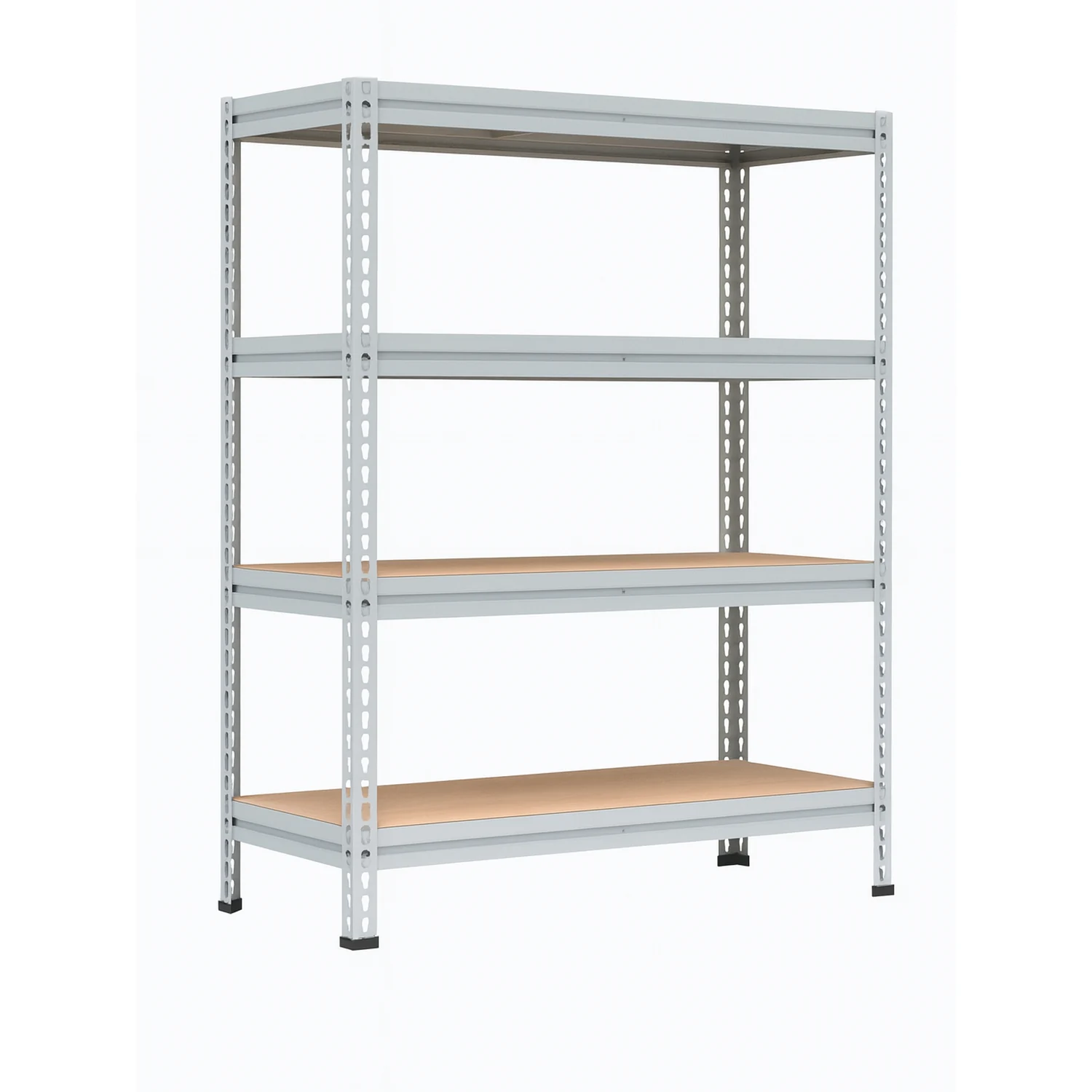 Металлический стеллаж МС-Т 15764-2.0 — надёжный стеллаж серии ТИТАН-МС, нагрузка до 300 кг на полку Металлический стеллаж МС-Т 15764-2.0 ТИТАН-МС с фанерными полками — прочный складской стеллаж