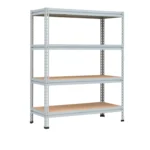 Металлический стеллаж МС-Т 18764-2.0 ТИТАН-МС с фанерными полками — широкий складской стеллаж до 300 кг на полку