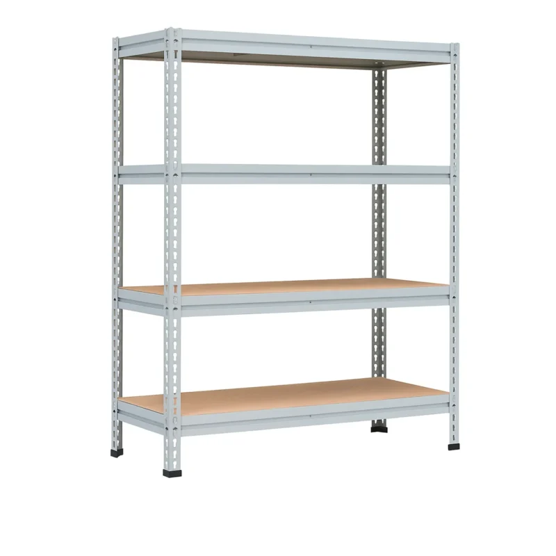 Металлический стеллаж МС-Т 18764-2.0 ТИТАН-МС с фанерными полками — широкий складской стеллаж до 300 кг на полку