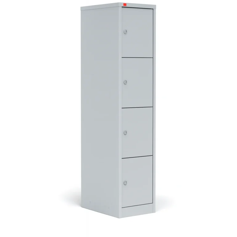 Металлический шкаф для сумок ШРМ-14 — закрытые двери с замками, цвет RAL 7035