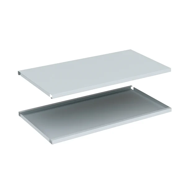 Полка для обуви от металлического шкафа ШРМ — стальная, серый цвет RAL 7035