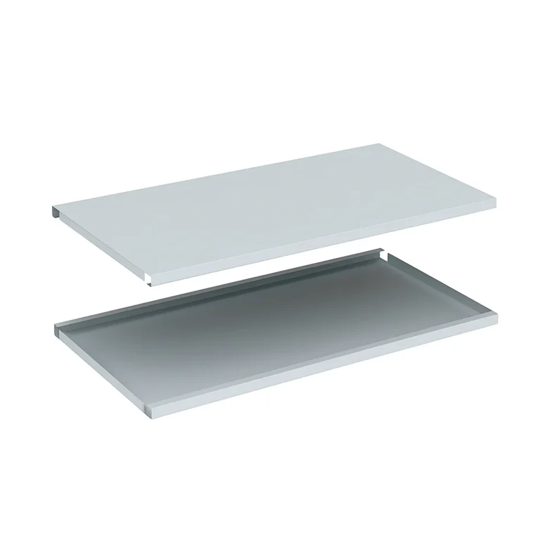 Полка для обуви от металлического шкафа ШРМ — стальная, серый цвет RAL 7035
