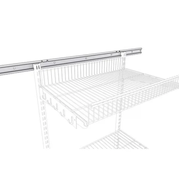 Несущий рельс ТИТАН-ГС установлен на стене с кронштейнами и корзиной