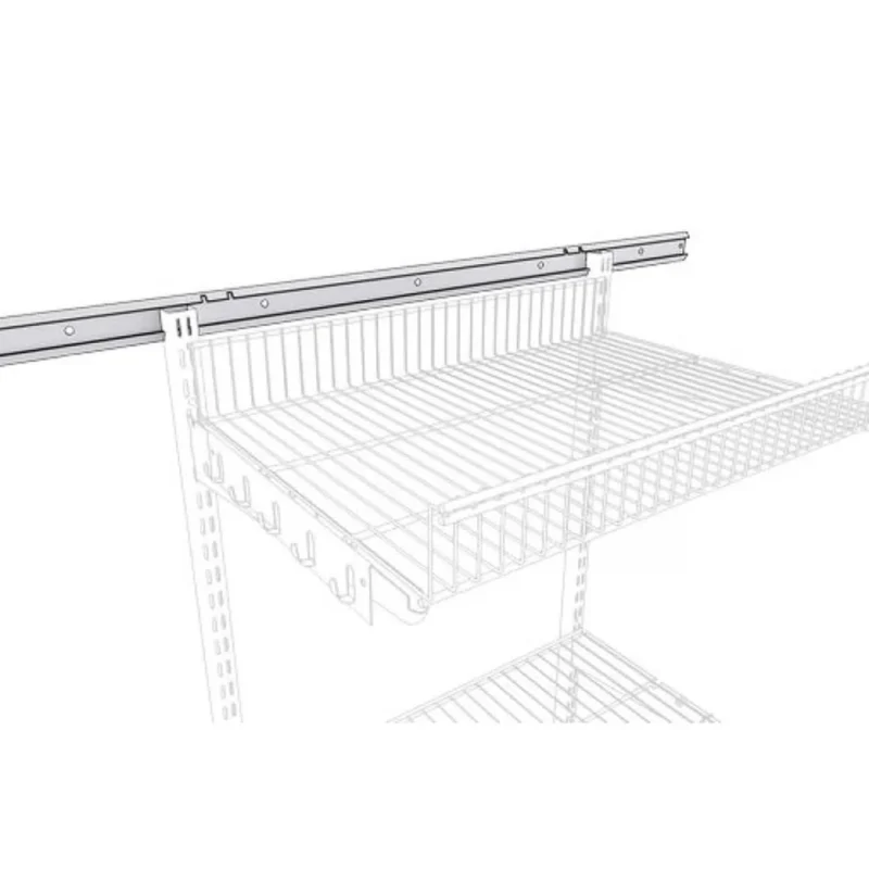 Несущий рельс ТИТАН-ГС установлен на стене с кронштейнами и корзиной