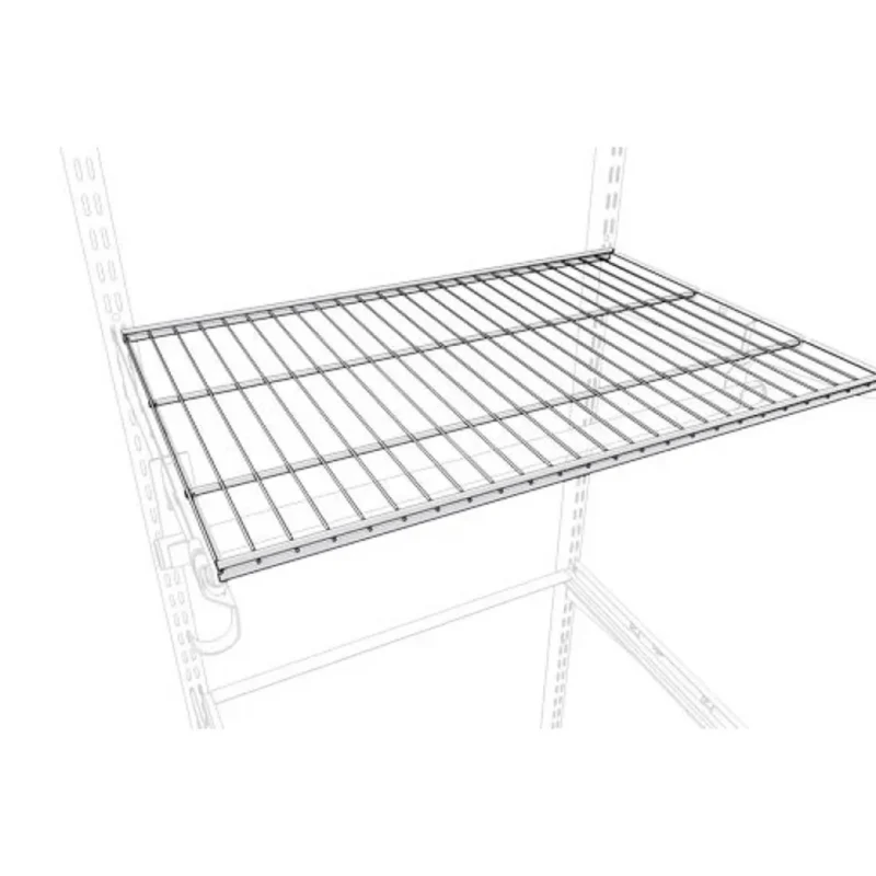 Полка ТИТАН-ГС установлена на кронштейнах в гардеробной системе