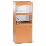 Лабораторный шкаф для кабинета химии с мойкой и вентиляцией цвет бук Арвис