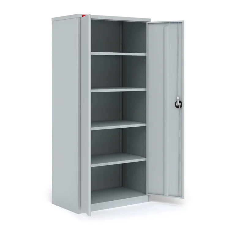 Металлический шкаф архивный ШАМ-11 Арвис с открытой дверцей и полками
